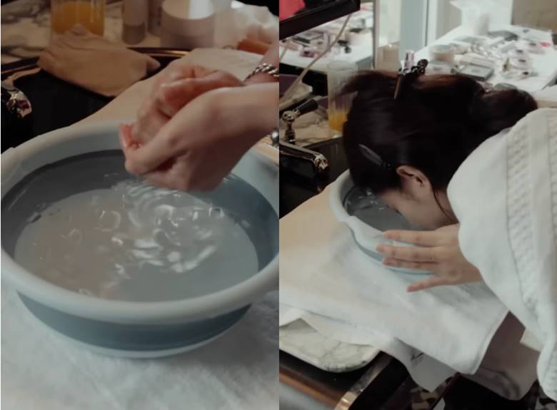 Bí quyết 3: Giảm sưng nề buổi sáng bằng nước lạnh