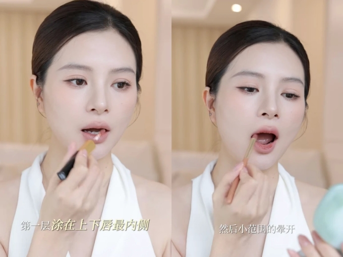 Định hình môi bằng hiệu ứng đổ bóng thay vì kẻ viền cứng