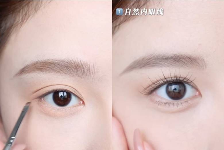 1. Kẻ eyeliner sát chân mi – tự nhiên như “không kẻ”