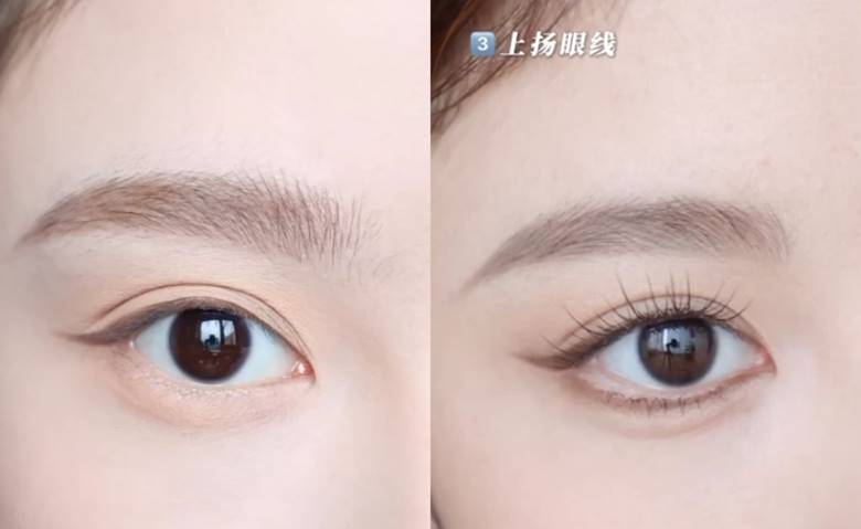 3. Kẻ eyeliner nhếch nhẹ đuôi – tạo ánh nhìn linh hoạt