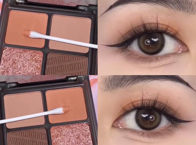 Cách 2: Trang điểm mắt “nhòe tự nhiên” – dành cho những ngày lười makeup