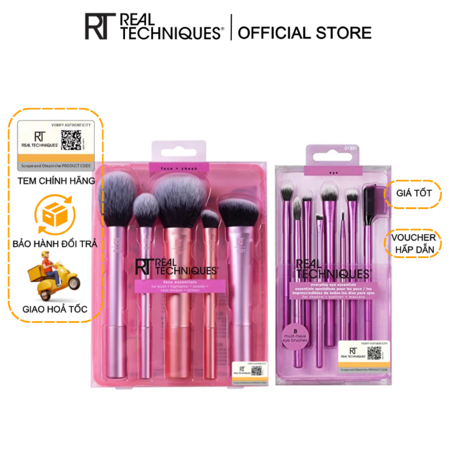 5. Bộ cọ hằng ngày không thể thiếu Real Techniques Everyday Essentials Set  