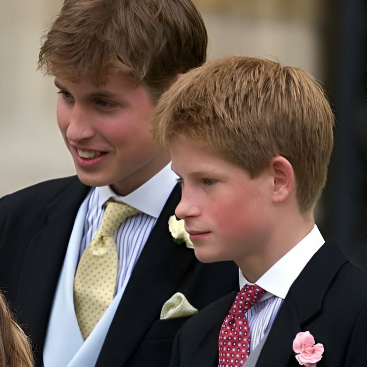 Hoàng tử William và Harry thời niên thiếu.