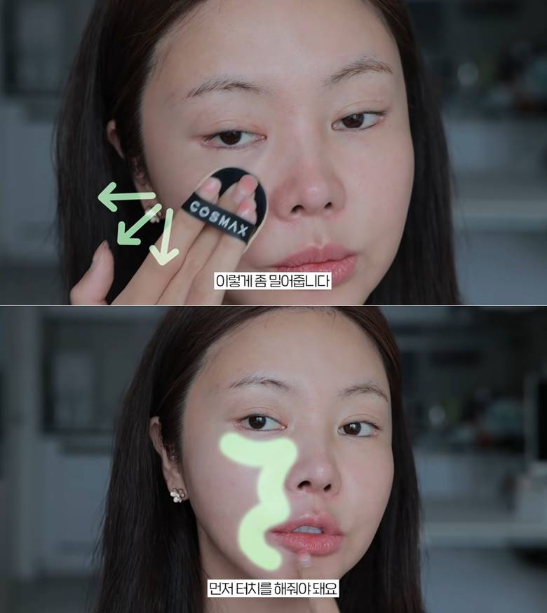 Đánh nền tập trung ở trung tâm để tạo hiệu ứng mặt nhỏ hơn