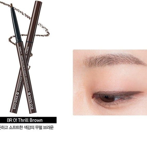 Bút kẻ mắt chống nước The Saem Eco Soul Powerproof Super Slim Eyeliner