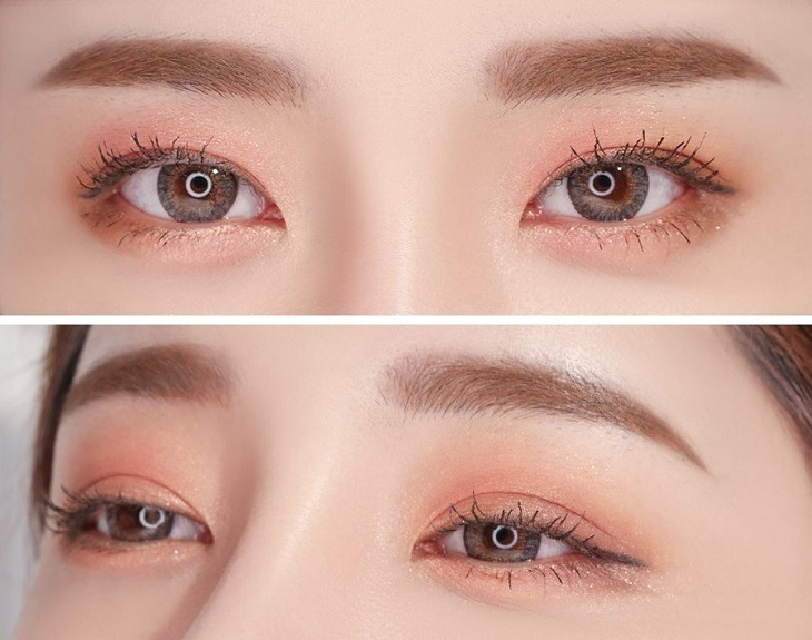 makeup mắt tone màu hồng cam