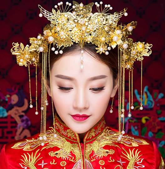 Trang điểm cô dâu ngày cưới theo phong cách Trung Quốc